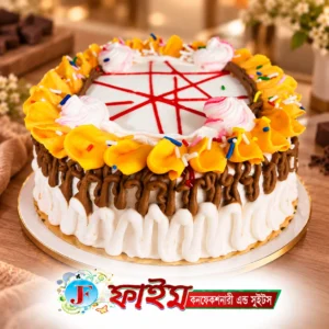 চকলেট ড্রিপ কালারফুল ক্রিম কেক ২ পাউন্ড